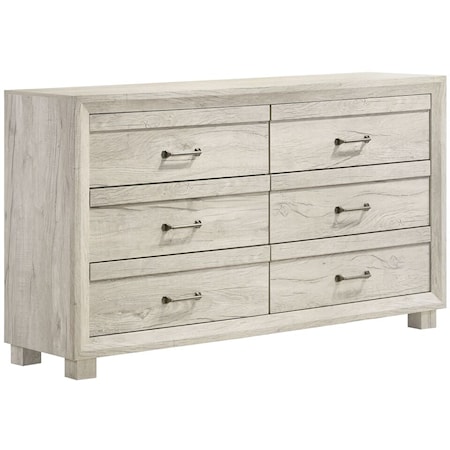 Rustic Farmhouse 6-Drawer Dresser