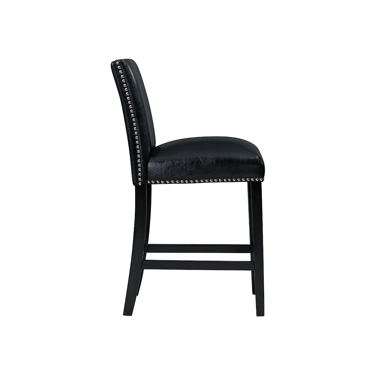 Elements International Meridian NAILHEAD BLACK PUB CHAIR |