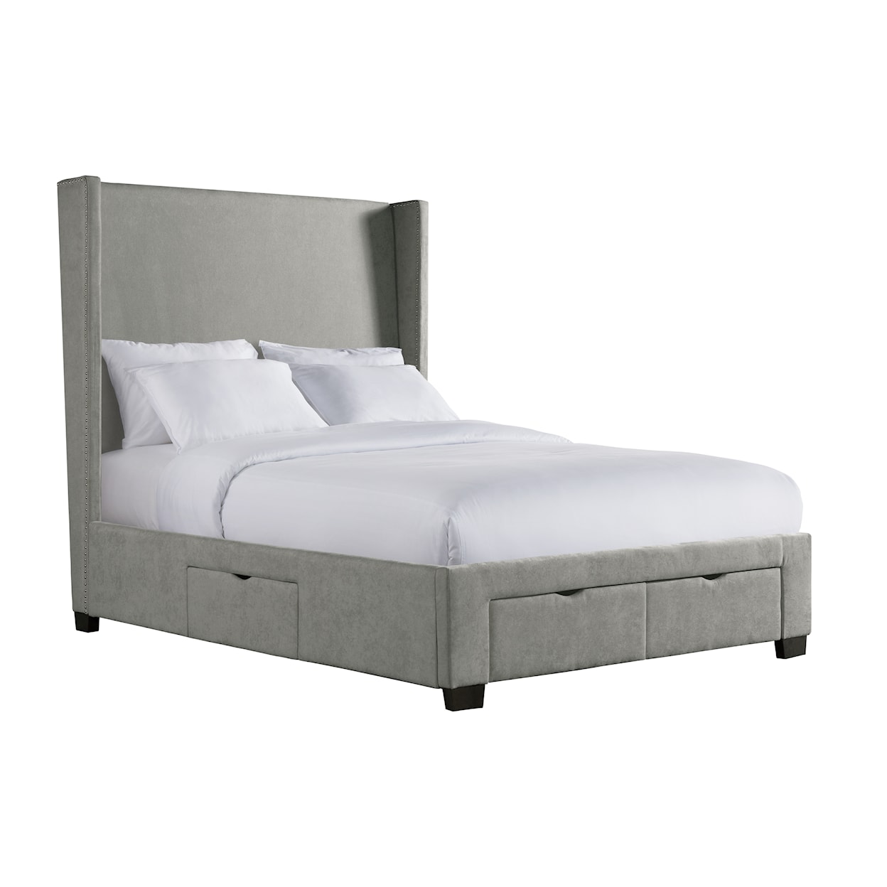 Elements International Magnolia Queen Upholstered Storage Bed