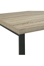 Elements Brenda Contemporary Desk with 3 Drawers and Black Metal Base