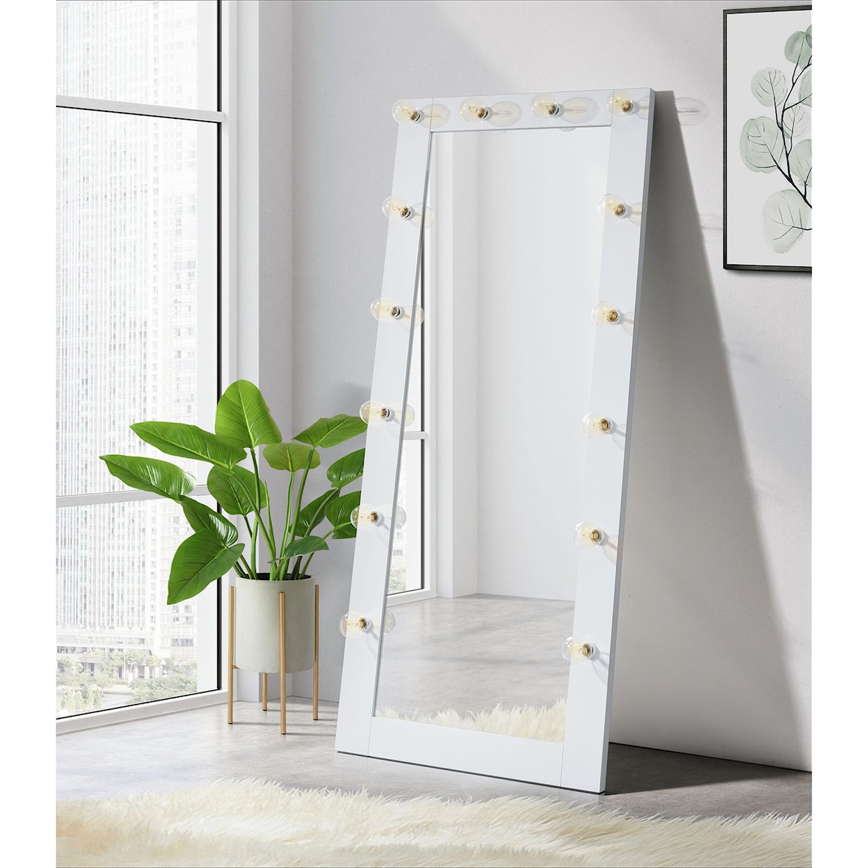 Elements International Lindsey LINDSEY FLOOR MIRROR | BULBS NOT INCLUDED