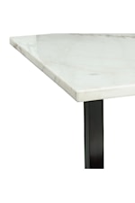 Elements International Felicia Contemporary Dining Table with White Marble Table Top 