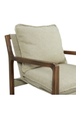 Elements International Spitfire Transitional Accent Chair with Wooden Frame