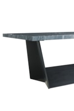 Elements International Beckley Contemporary Dining Table with Marble Top