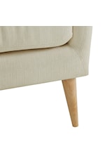 Elements International Joss Contemporary Accent Chair with Natural Wood Legs