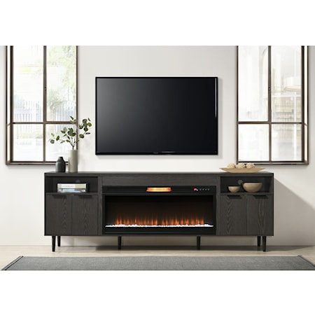  85" Fireplace without 42" Core in Espresso