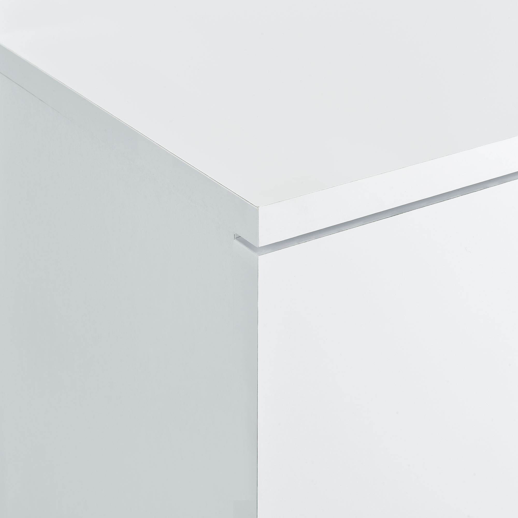 Floor Mirror With Storage In White