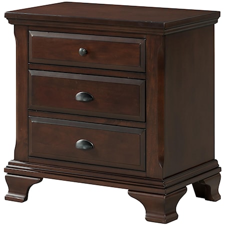 Nightstand with 3 Drawers