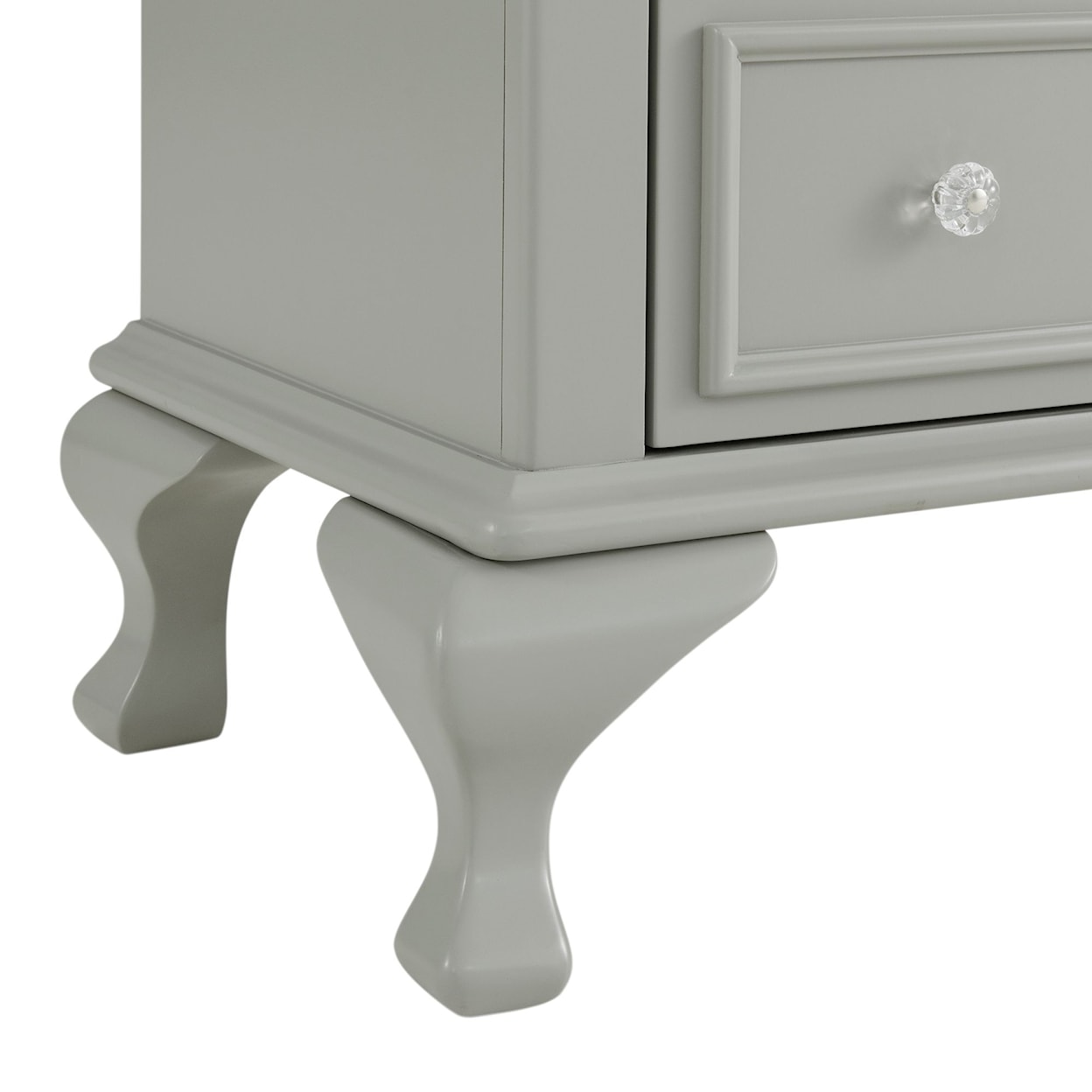 Elements International Jesse Nightstand in Grey (3A packing)