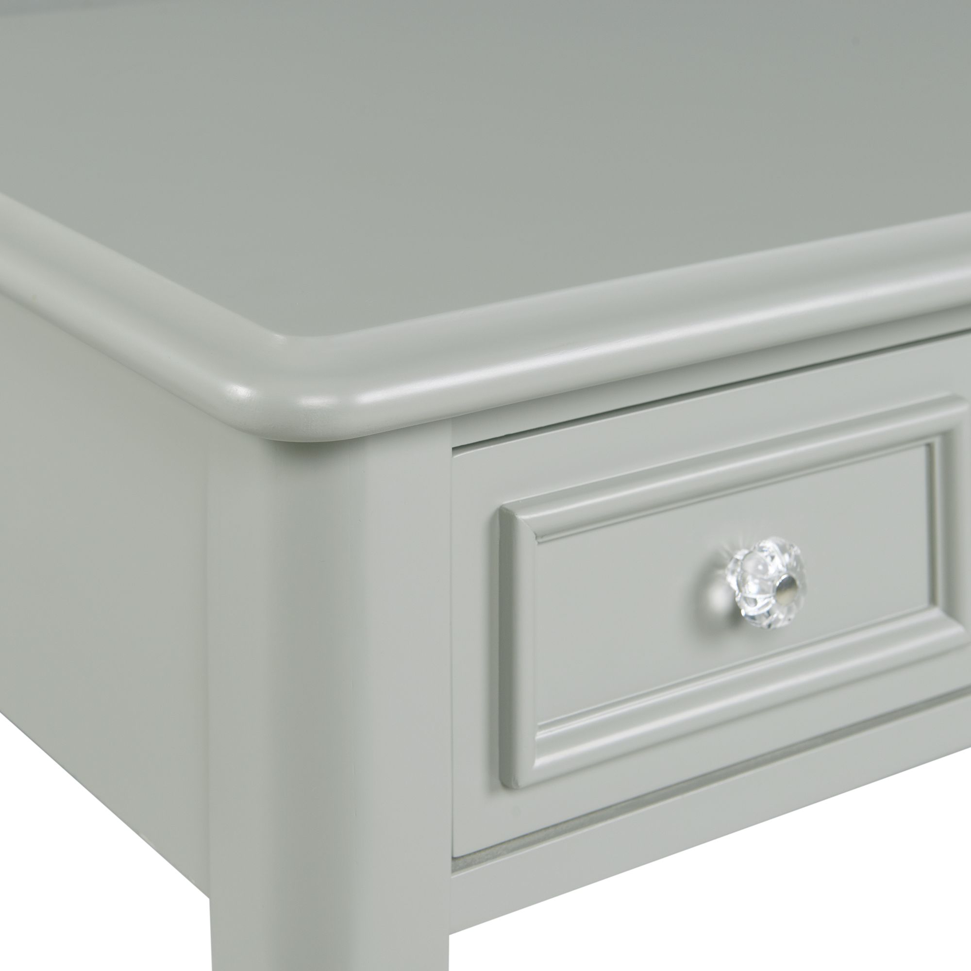 Elements International Jesse Desk w/ Hutch in Grey