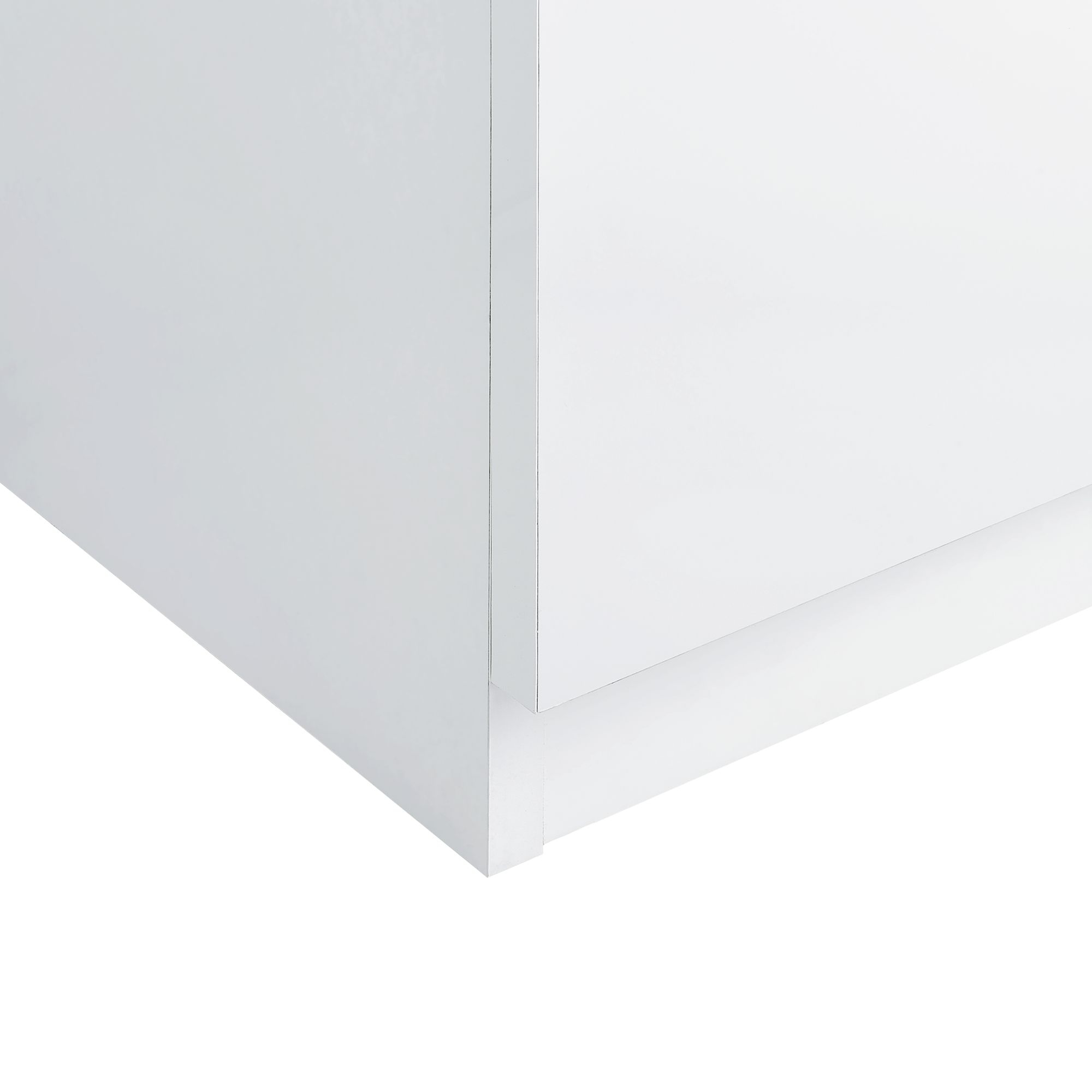 Elements International Vancouver Floor Mirror With Storage In White