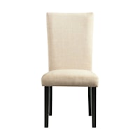Contemporary Set of 2 Upholstered Side Chairs