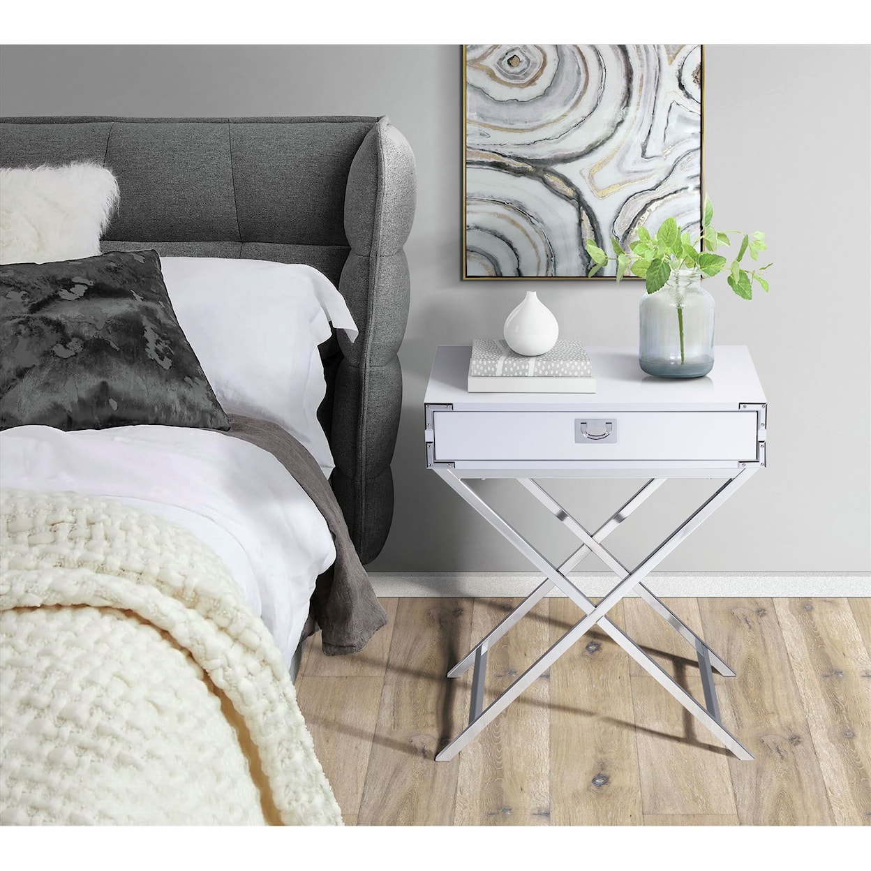 Elements International Evie Nightstand