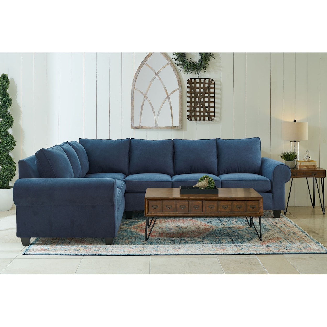 Elements 705 Sectional Sofa Set with Reversiable Cushions