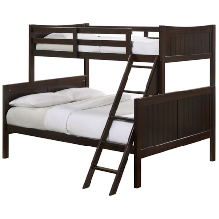 TAYLOR ESPRESSO TWIN/FULL BUNK BED | *