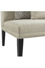 Elements International Maddox Contemporary Upholstered Sofa Bench with Button Tufted Back