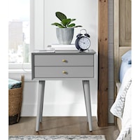 Contemporary 2-Drawer Side Table with USB Power Port