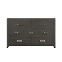 Contemporary Seven-Drawer Dresser with Felt-Lined Top Drawer