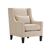 Transitional Accent Arm Chair with Nail Head Trim