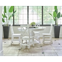 Rustic 5-Piece Round Table Dining  Set
