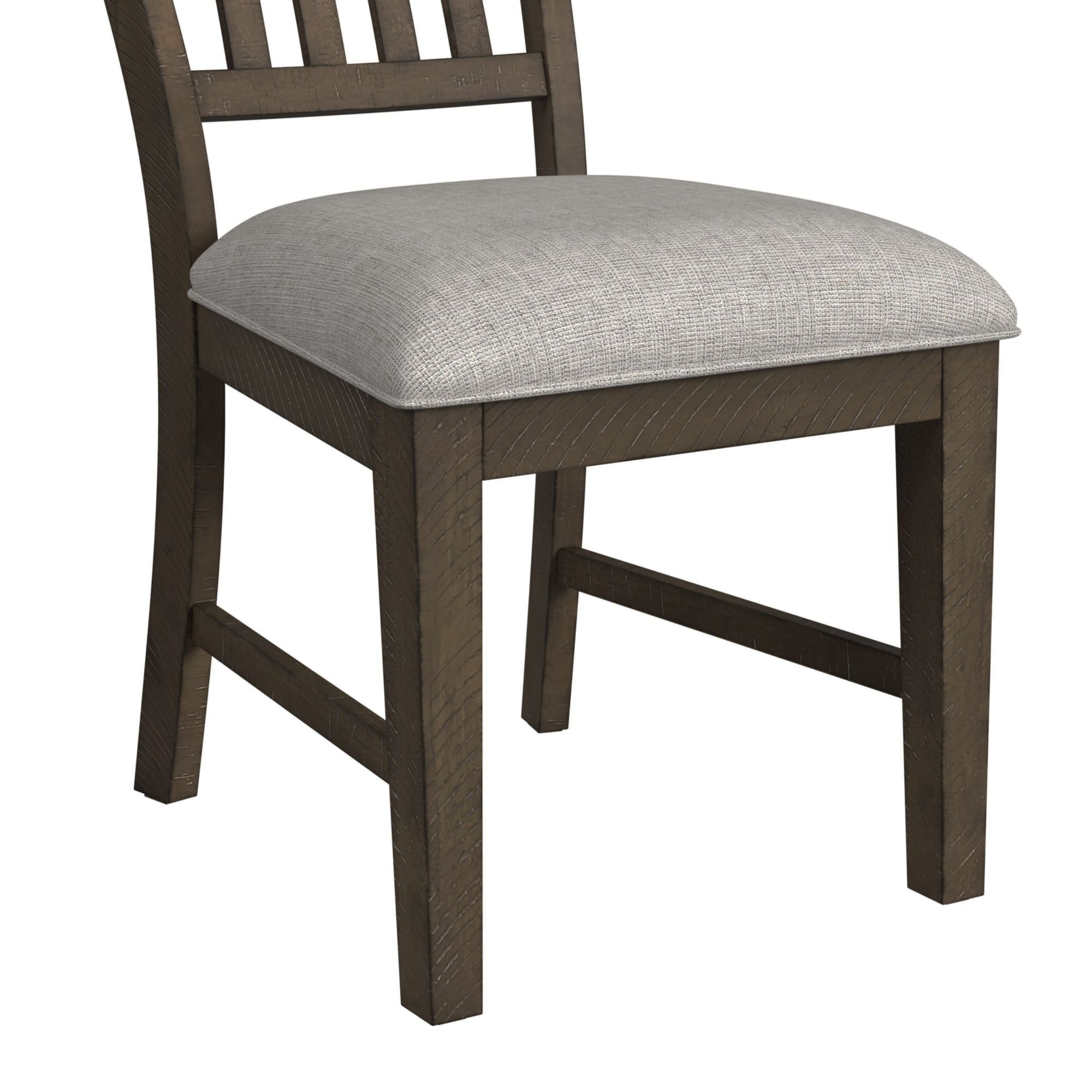 Slat-Back Upholstered Dining Side Chair