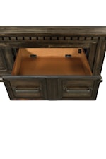 Elements International McCoy Cottage 7-Drawer Dresser with Dental Molding