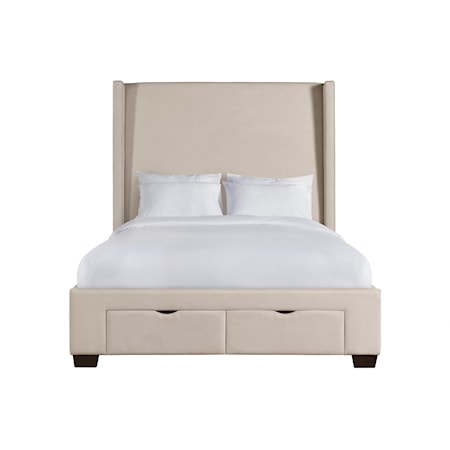 Queen Upholstered Storage Bed