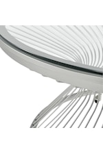 Elements International Lavinia Contemporary Side Chair with Transparent Design