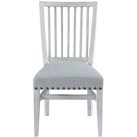 Modern Farmhouse Two-Piece Upholstered Dining Chair Set with Nailhead Trim