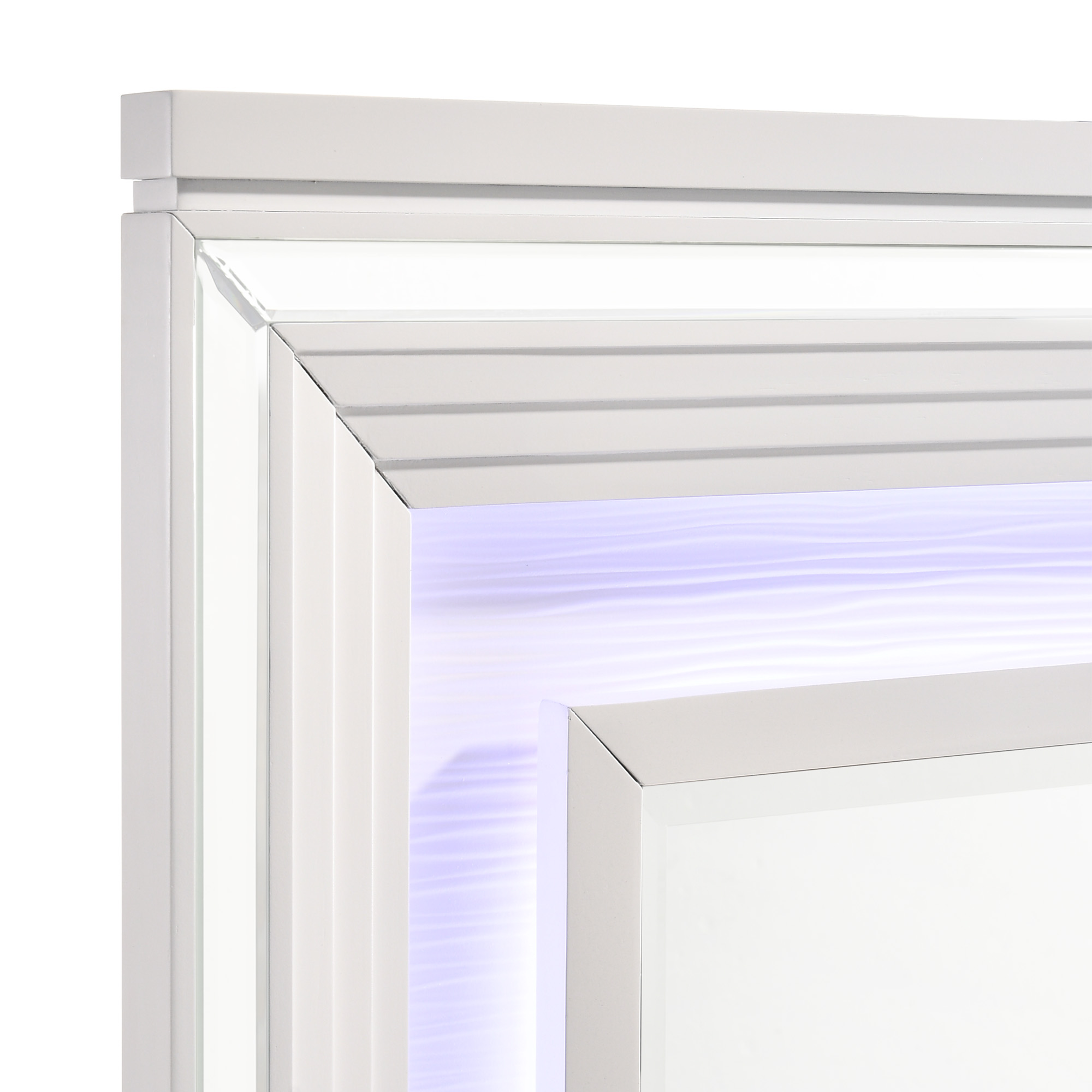 Elements International Twenty Nine Dresser & Mirror Set White