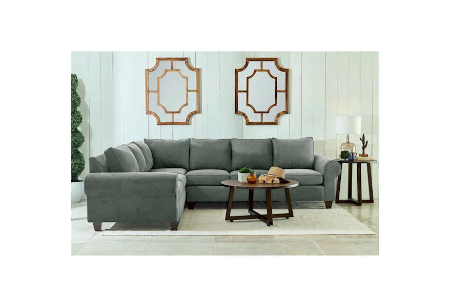 705 Sectional Sofa Set with Reversiable Cushions by Elements International at Lynn's Furniture & Mattress