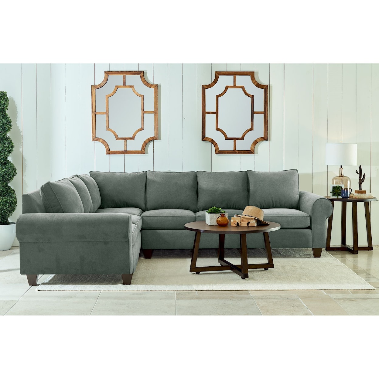 Elements 705 Sectional Sofa Set with Reversiable Cushions