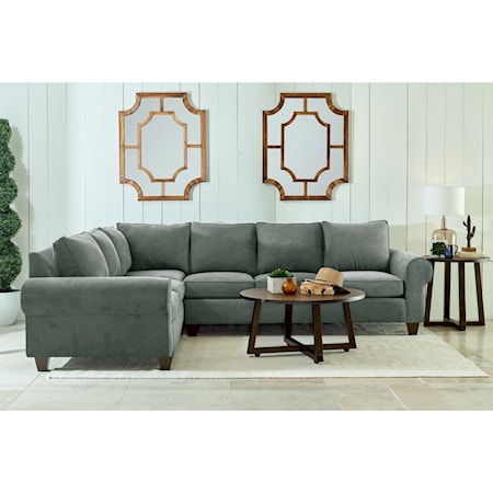 Sectional Sofa Set with Reversiable Cushions