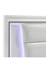 Elements Moondance Transitional Queen Panel Bed with LED Lighting