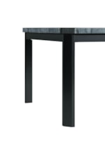 Elements International Francesca Francesca Rectangular 5PC Dining Set-Table & Four Black PU Chairs