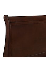 Elements International Louis Philippe Transitional Twin Sleigh Bed