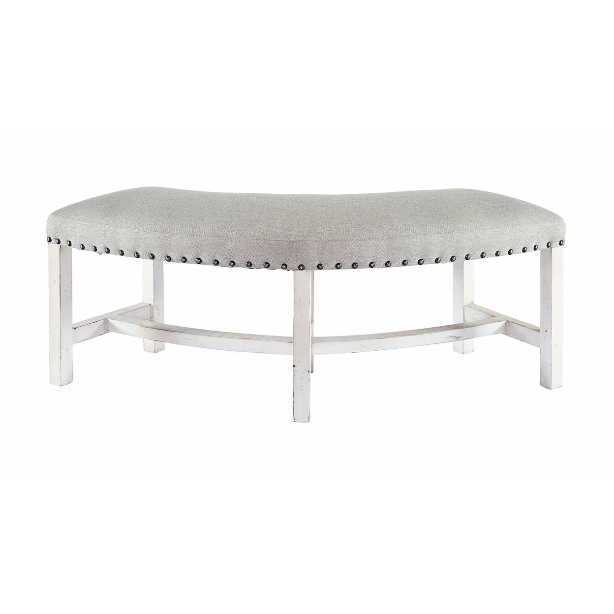 Elements International Condesa Round Upholstered Dining Bench