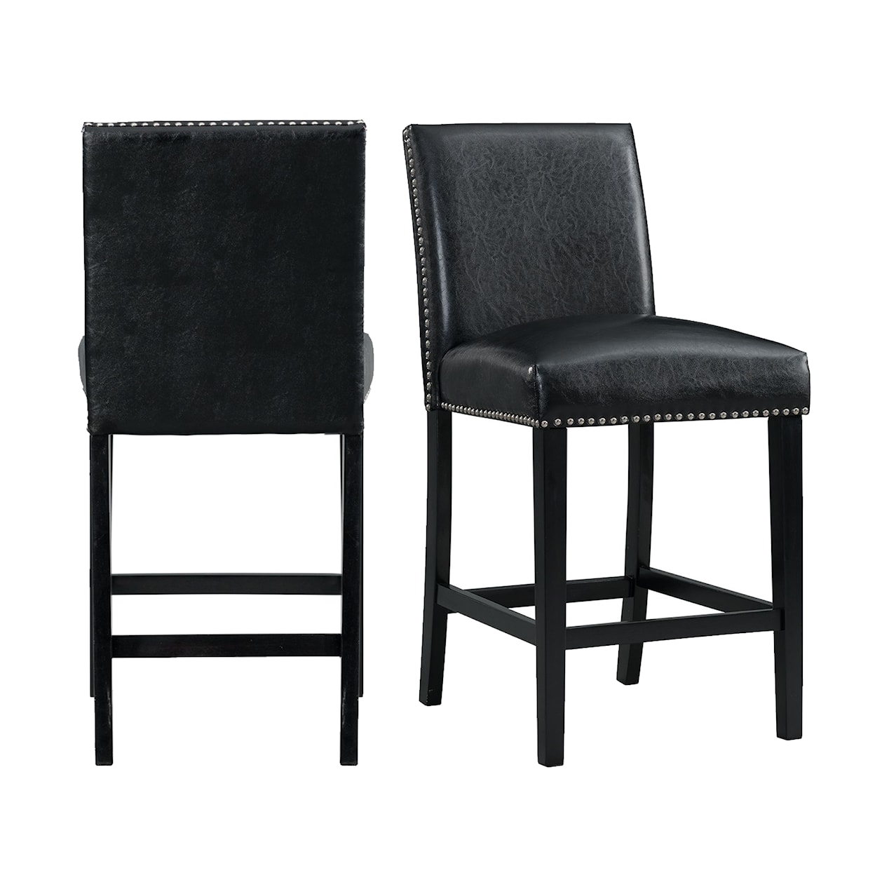 Elements International Meridian Counter Height Side Chair Set