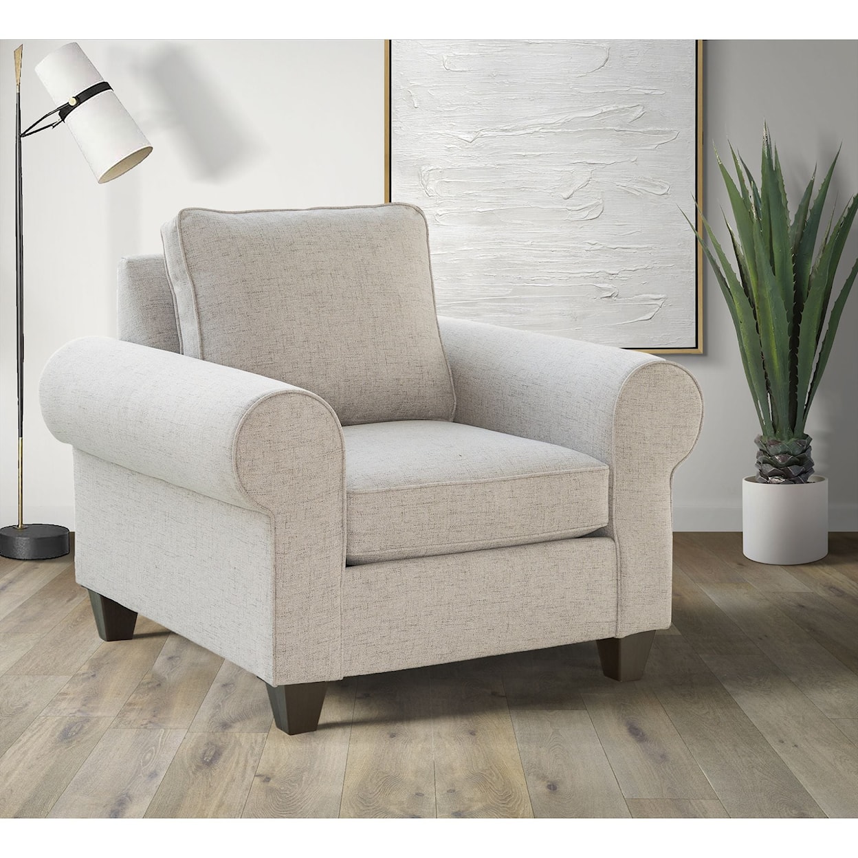 Elements International 705 Accent Chair with Rolled Arms