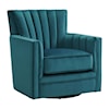 Elements International Loden Upholstered Swivel Accent Chair