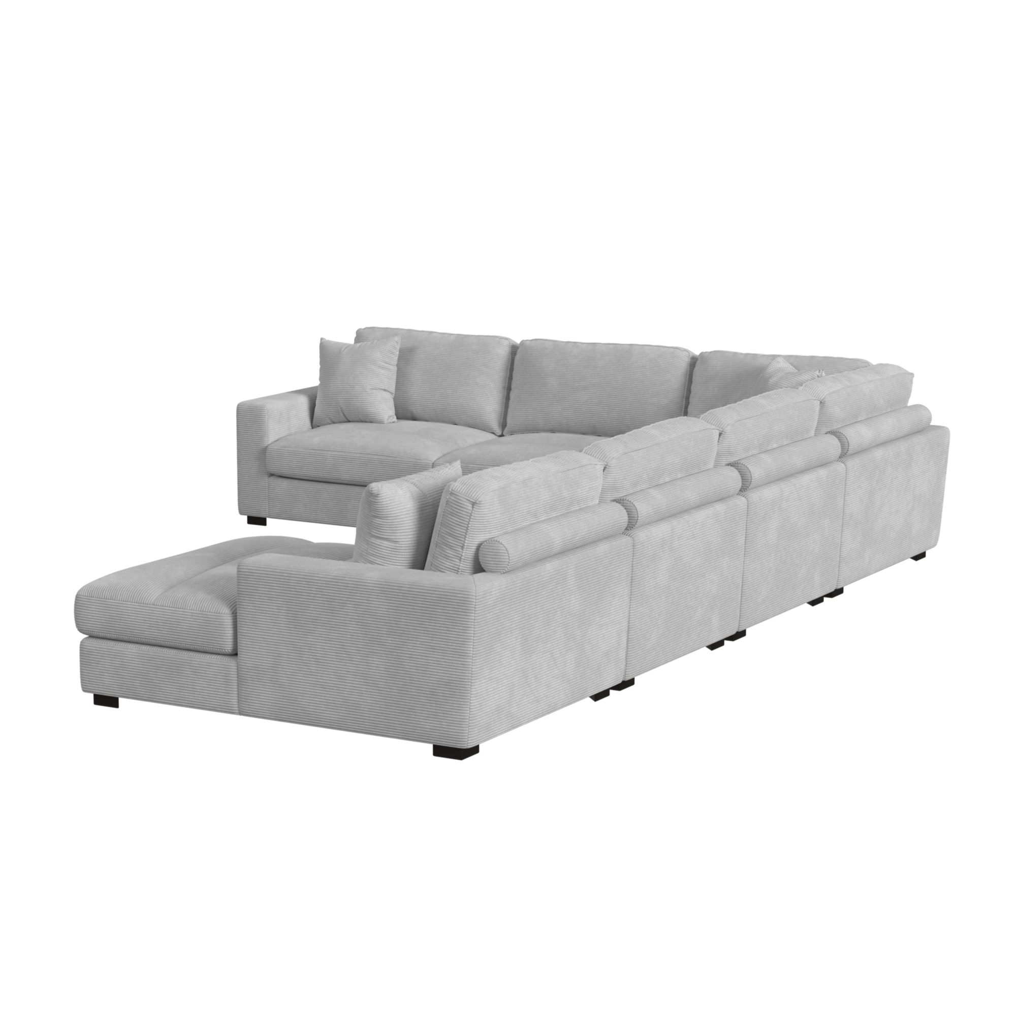 Elements International Arizona Modular 6-Piece RHF Sectional