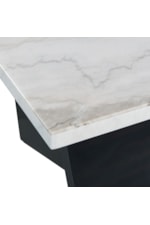 Elements International Beckley Contemporary Counter Height Dining Table with Marble Top