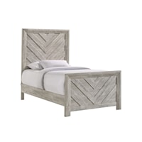 Ellen Twin Panel 5PC Bedroom Set in White