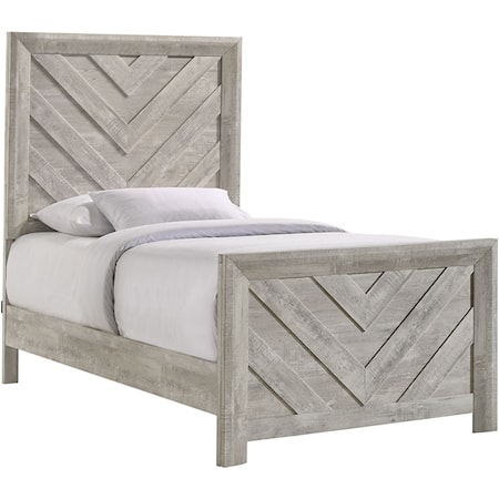 Ellen Twin Panel 3PC Bedroom Set in White