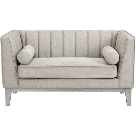 Contemporary Channeled Loveseat