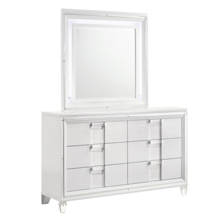 Youth Dresser &amp; Mirror Set White