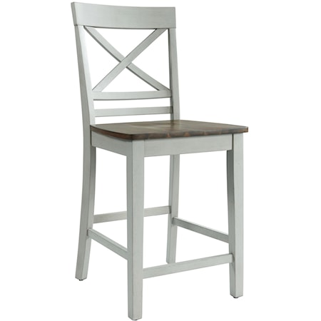 Two-Tone Counter Height Bar Stools