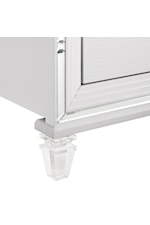 Elements International Twenty Nine Chest White with Lift Top Mirror