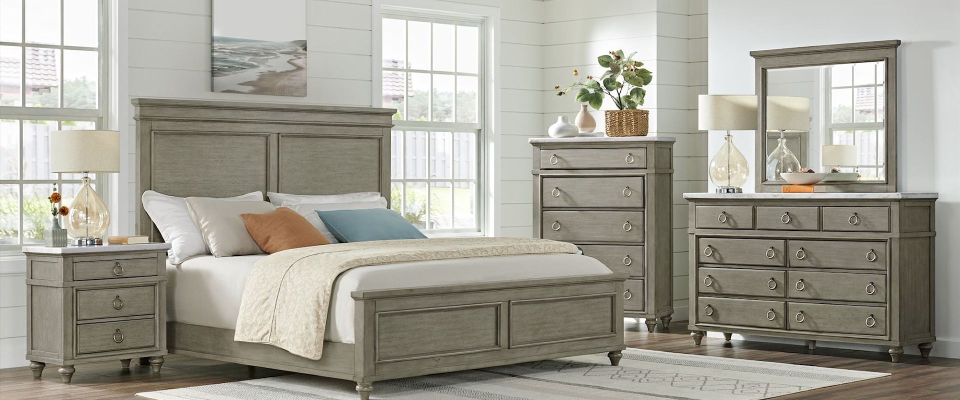 Transitional 3-Piece Queen Bedroom Set