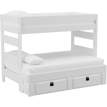 Cali Kids Complete Twin Over Full Bunk With Trundle in White